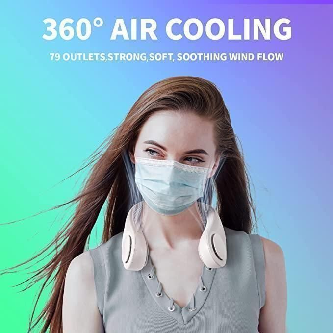 Portable Bladeless Neck Fan – Hands-Free Personal Air Cooler